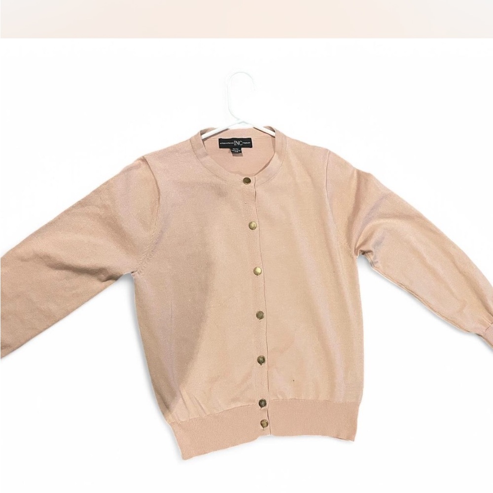 NWT INC International Concepts Button-Up Pink Cardigan in size M